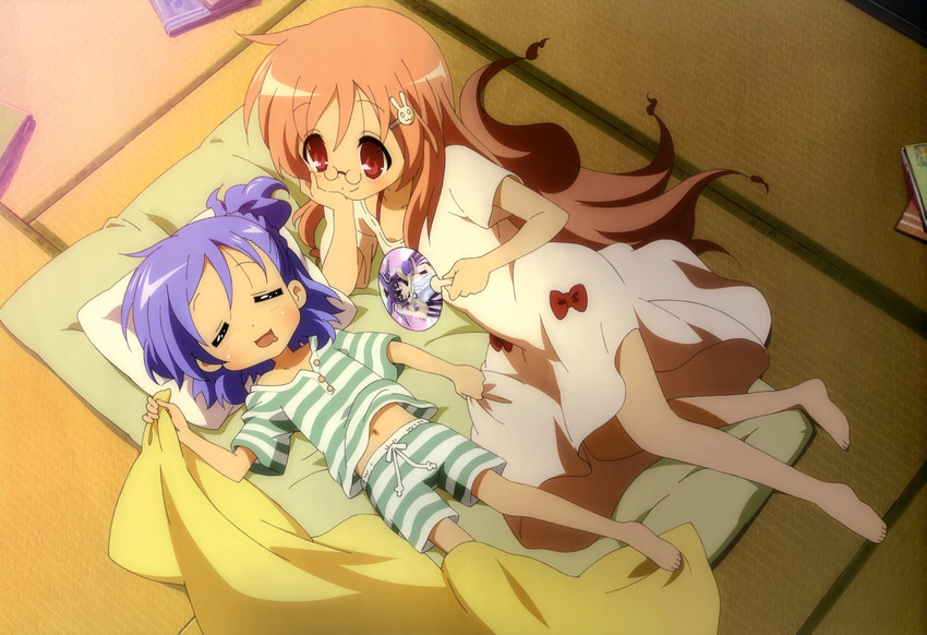 yatogami tohka, miyakawa hikage, and miyakawa hinata (lucky star and 3 more) drawn by sakamoto_kazuya