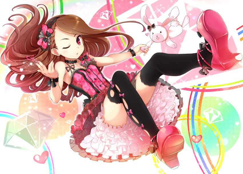 minase iori and usa-chan (idolmaster) drawn by minatsuki_randoseru