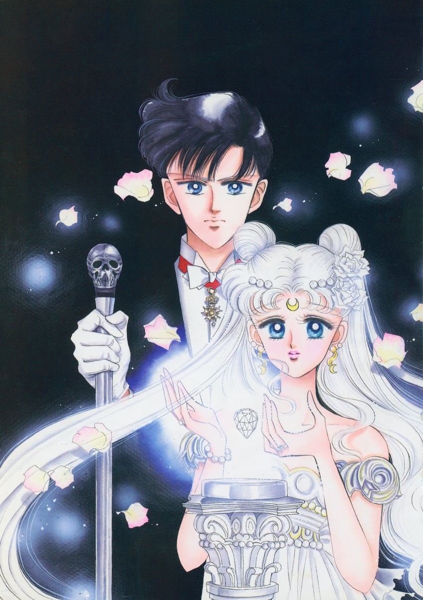 tsukino usagi, princess serenity, chiba mamoru, and endymion (bishoujo senshi sailor moon) drawn by takeuchi_naoko