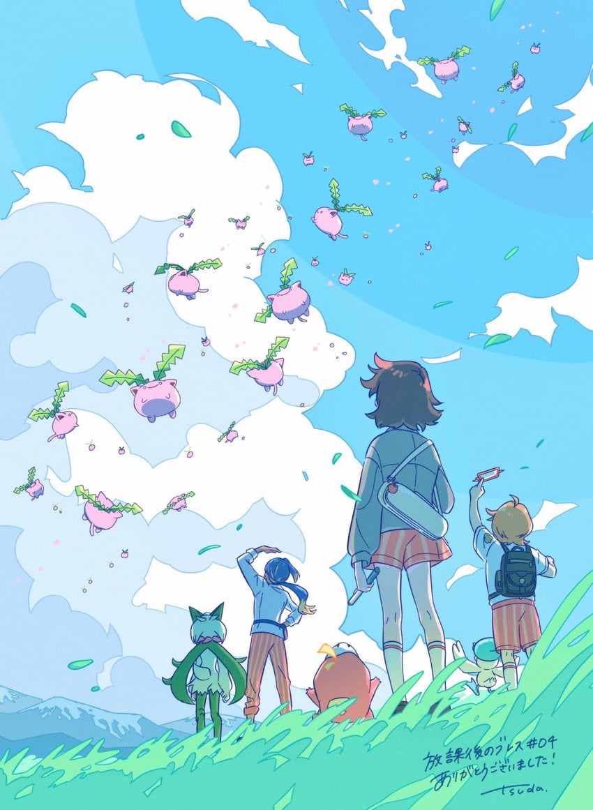 rotom, rotom phone, meowscarada, fuecoco, quaxly, and 4 more (pokemon and 2 more) drawn by yutsukidayo