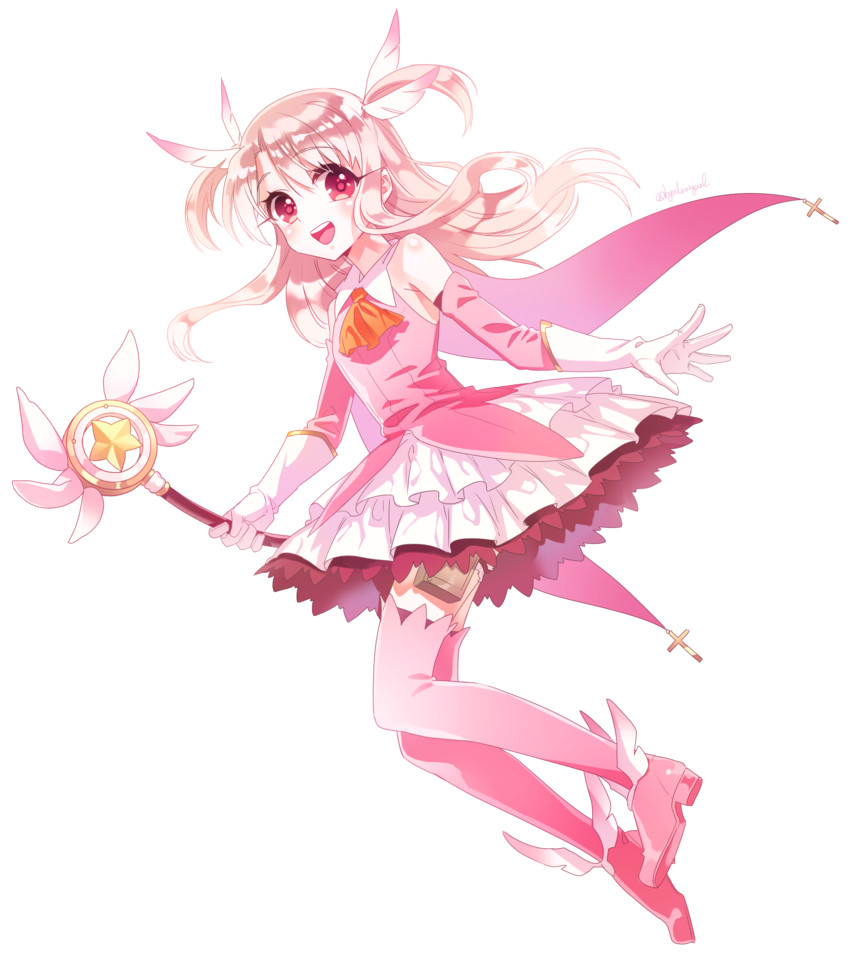 illyasviel von einzbern, prisma illya, and magical ruby (fate and 1 more) drawn by byulrorqual