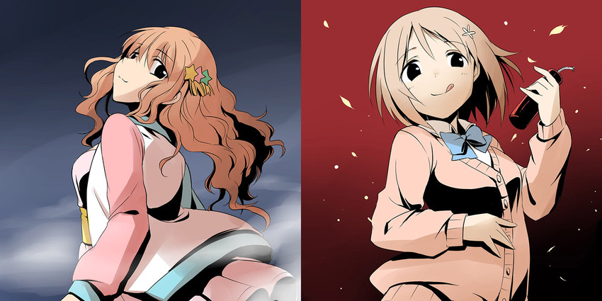 moroboshi kirari and mimura kanako (idolmaster and 1 more) drawn by ruo_(cruzada)