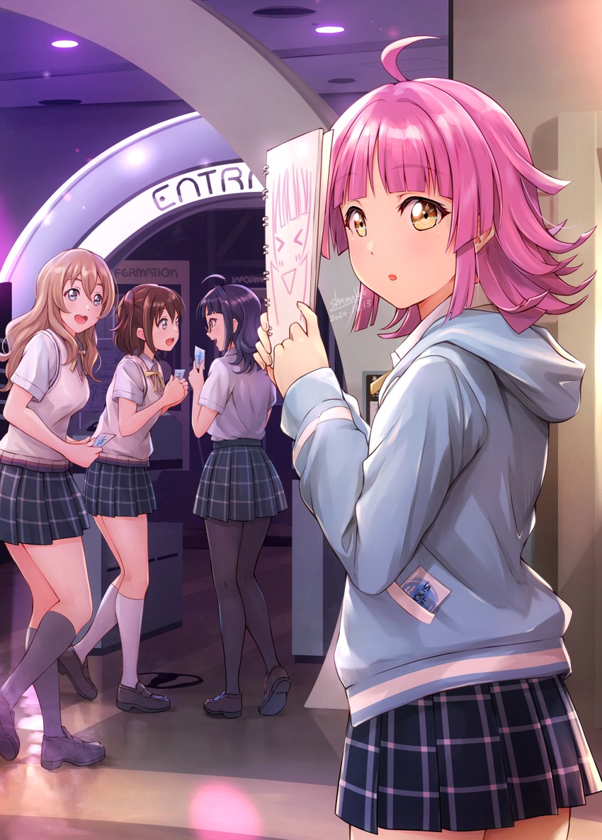 tennoji rina, asagi, kyoko, and iroha (love live! and 1 more) drawn by shamakho