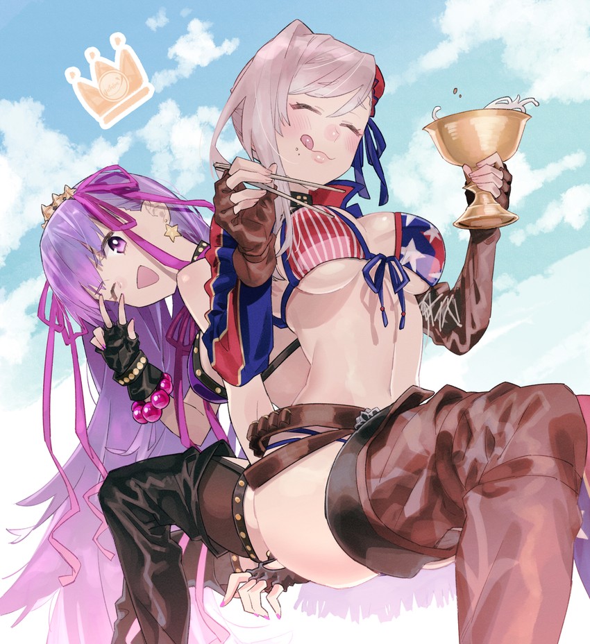 bb and miyamoto musashi (fate and 3 more) drawn by futaba_(futaba_uc)