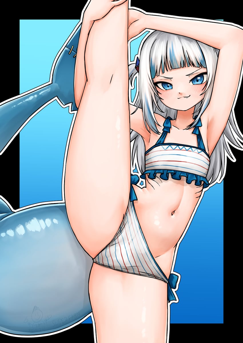 gawr gura (hololive and 1 more) drawn by superfann