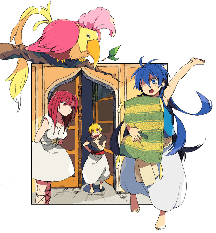 morgiana, aladdin, and alibaba saluja (magi the labyrinth of magic) drawn by eterno