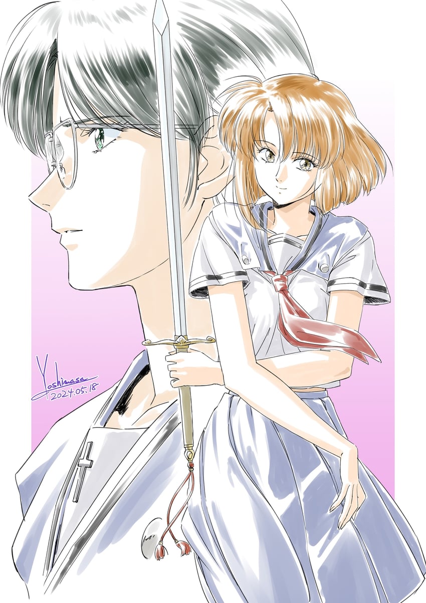 mimura aiko and ikeda rika (sei michaela gakuen hyouryuuki) drawn by yoshinaga_masahiro