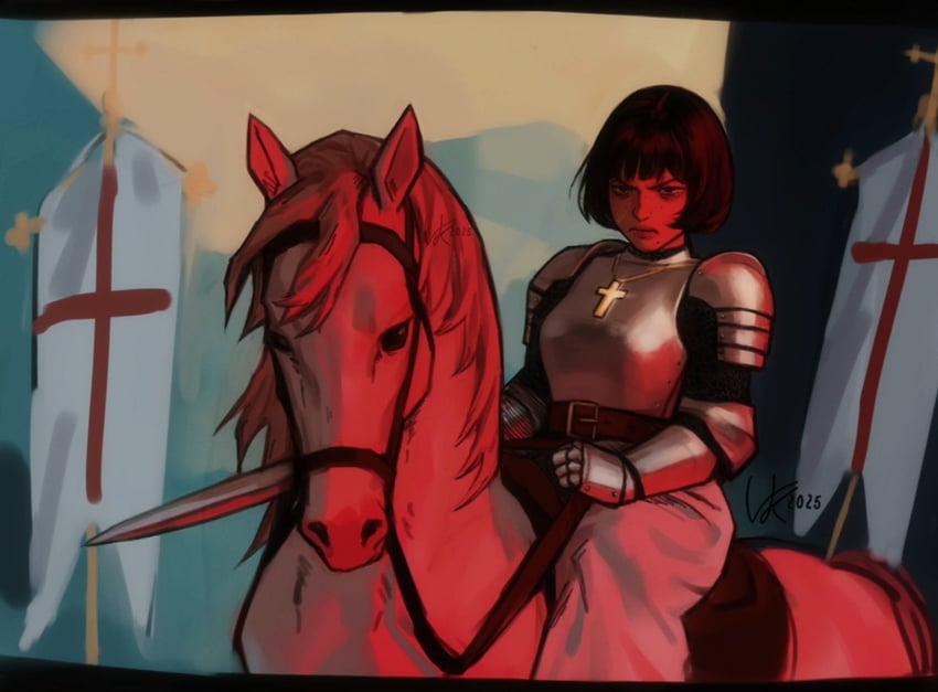 jeanne d'arc (stronghold crusader) drawn by vankraut