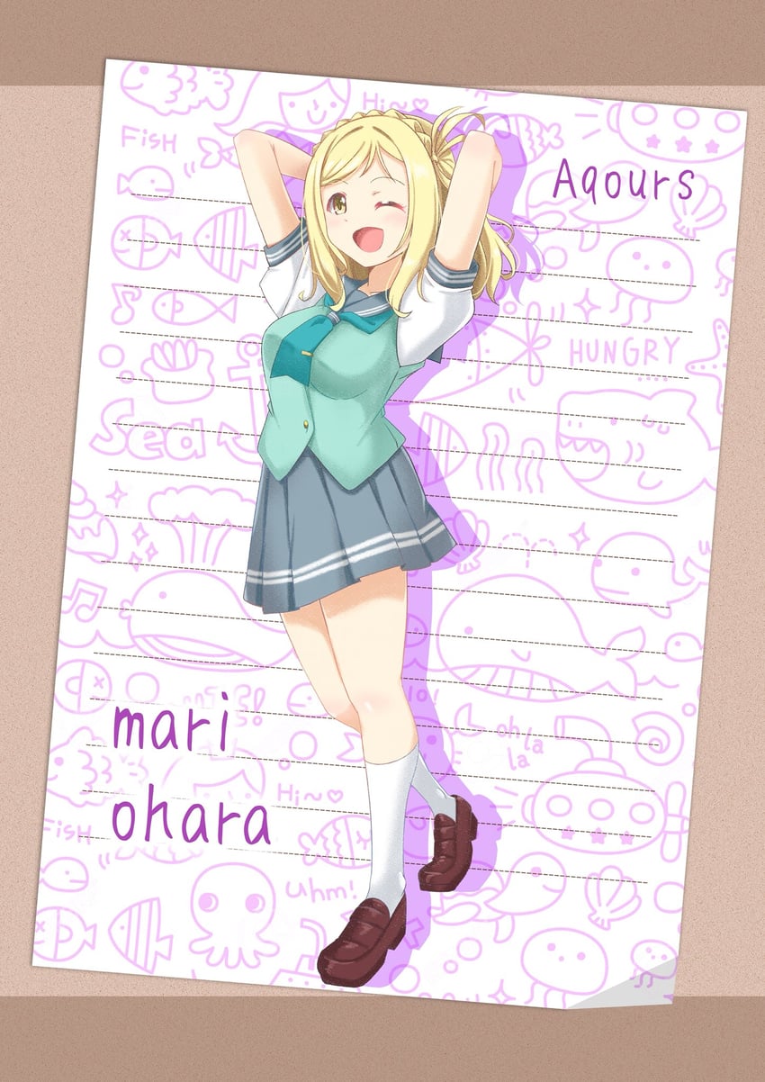 ohara mari (love live! and 1 more) drawn by matsurugi_tsukasa