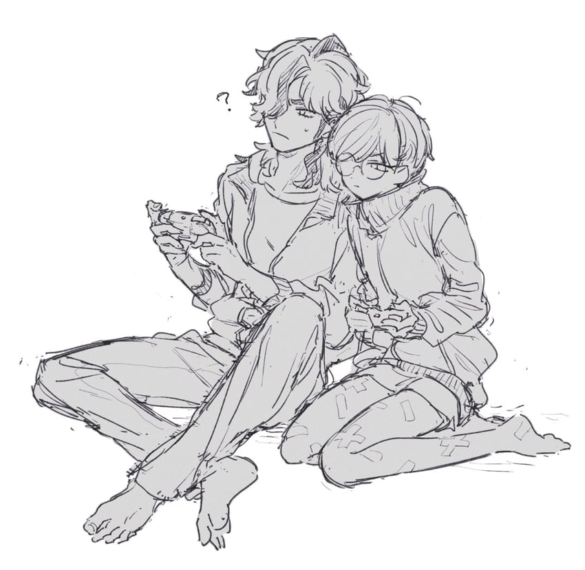 penny and arven (pokemon and 1 more) drawn by e_aasq