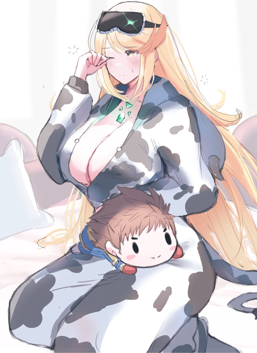 mythra and rex (xenoblade chronicles and 1 more) drawn by juneplums