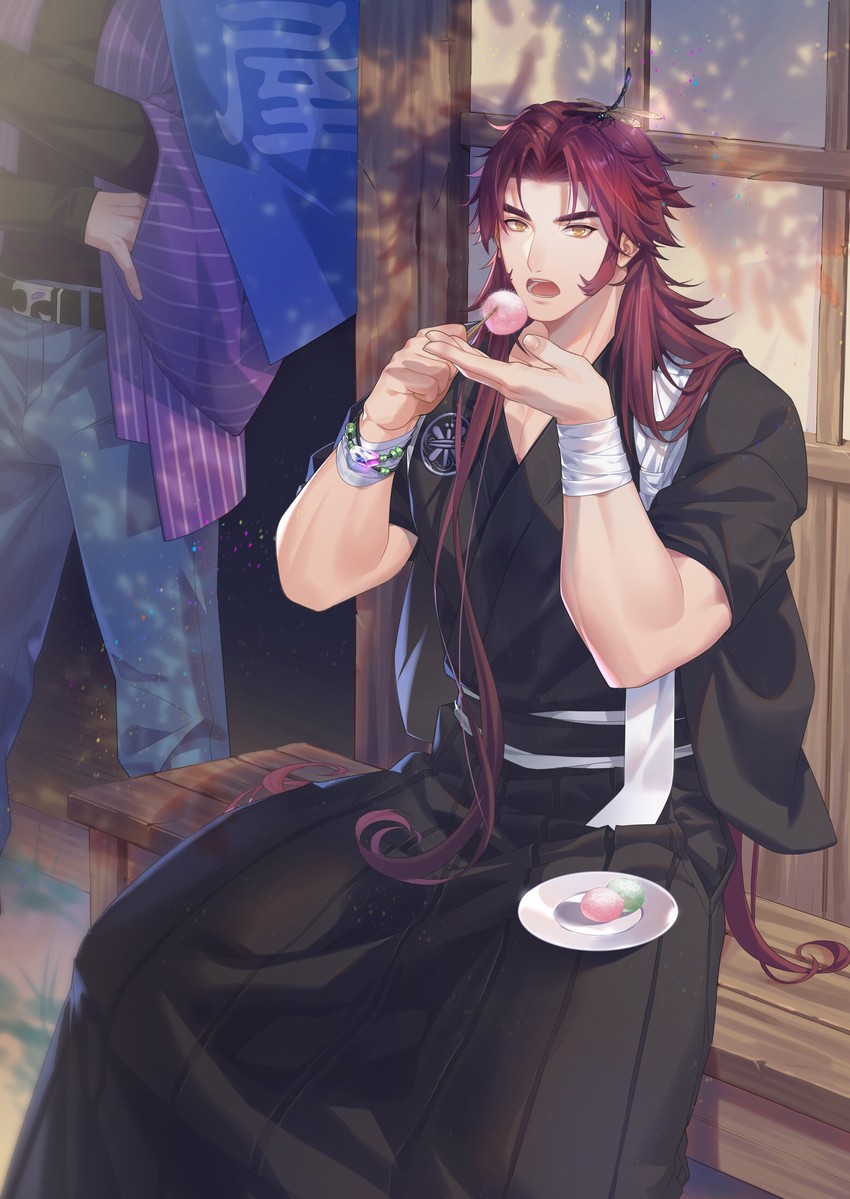 saniwa, tonbokiri, and male saniwa (touken ranbu) drawn by hel0205