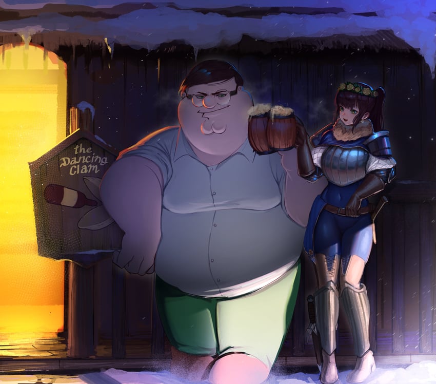 peter griffin (original and 1 more) drawn by kowai_(iamkowai)