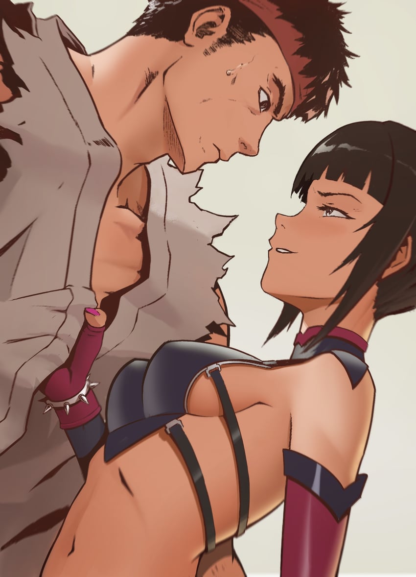 han juri and ryu (street fighter and 1 more) drawn by lem