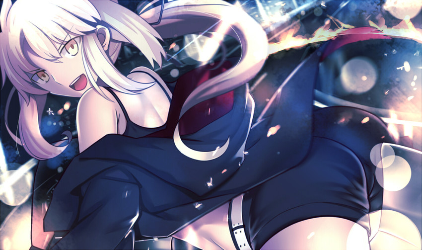 artoria pendragon and saber alter (fate and 1 more) drawn by paperfinger