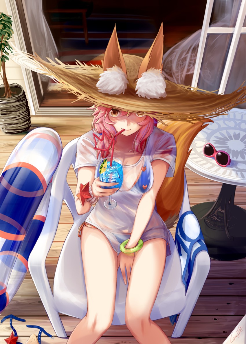 tamamo and tamamo no mae (fate and 1 more) drawn by gurifu