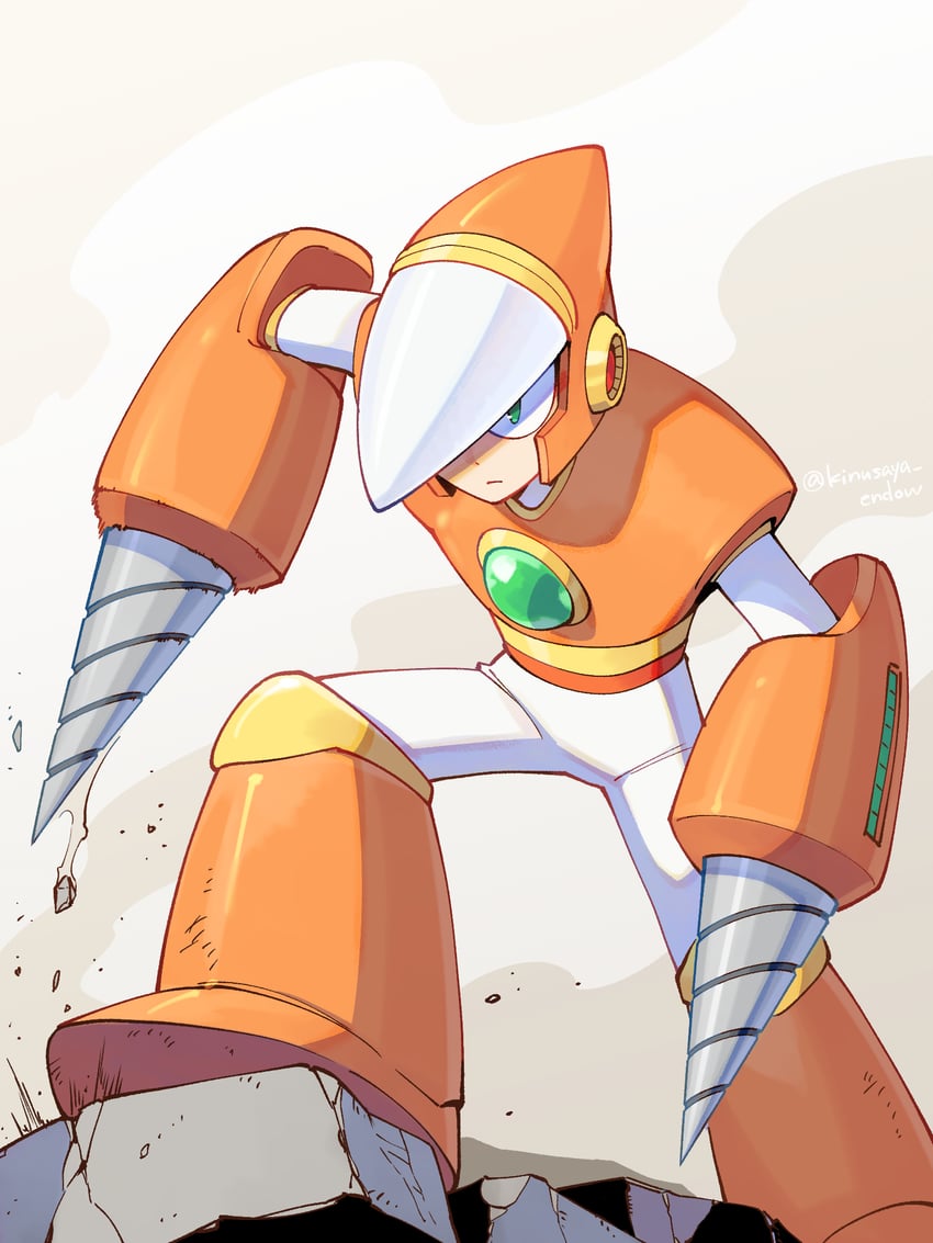 crash man (mega man and 1 more) drawn by kinusaya_endow