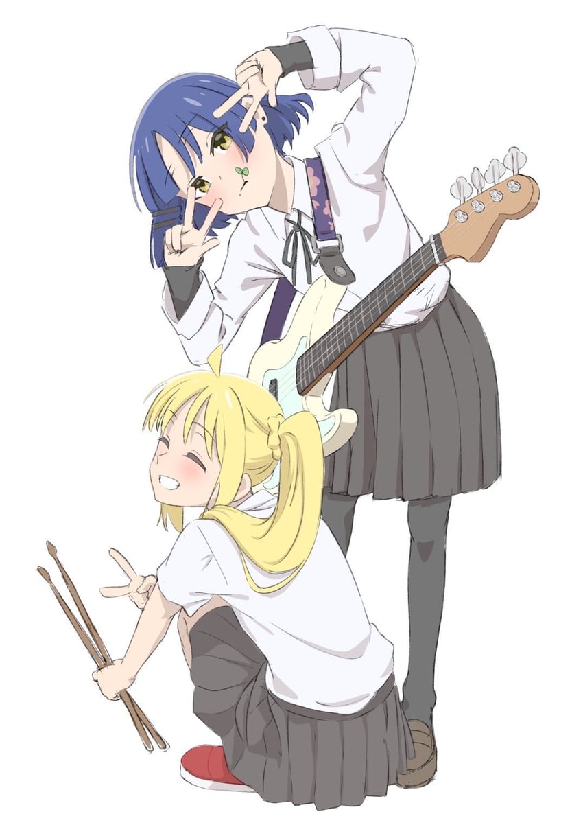 ijichi nijika and yamada ryo (bocchi the rock!) drawn by jojinta