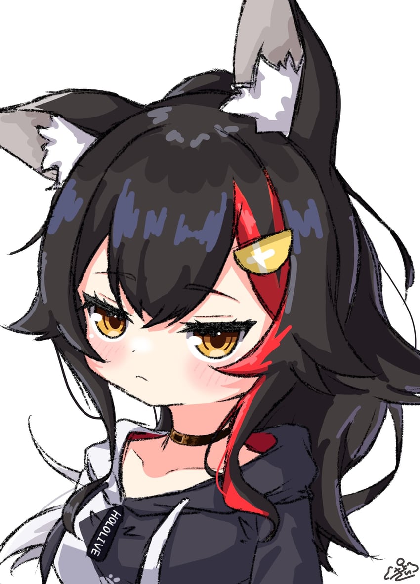 ookami mio (hololive) drawn by momoringo_(w_0v0_k)
