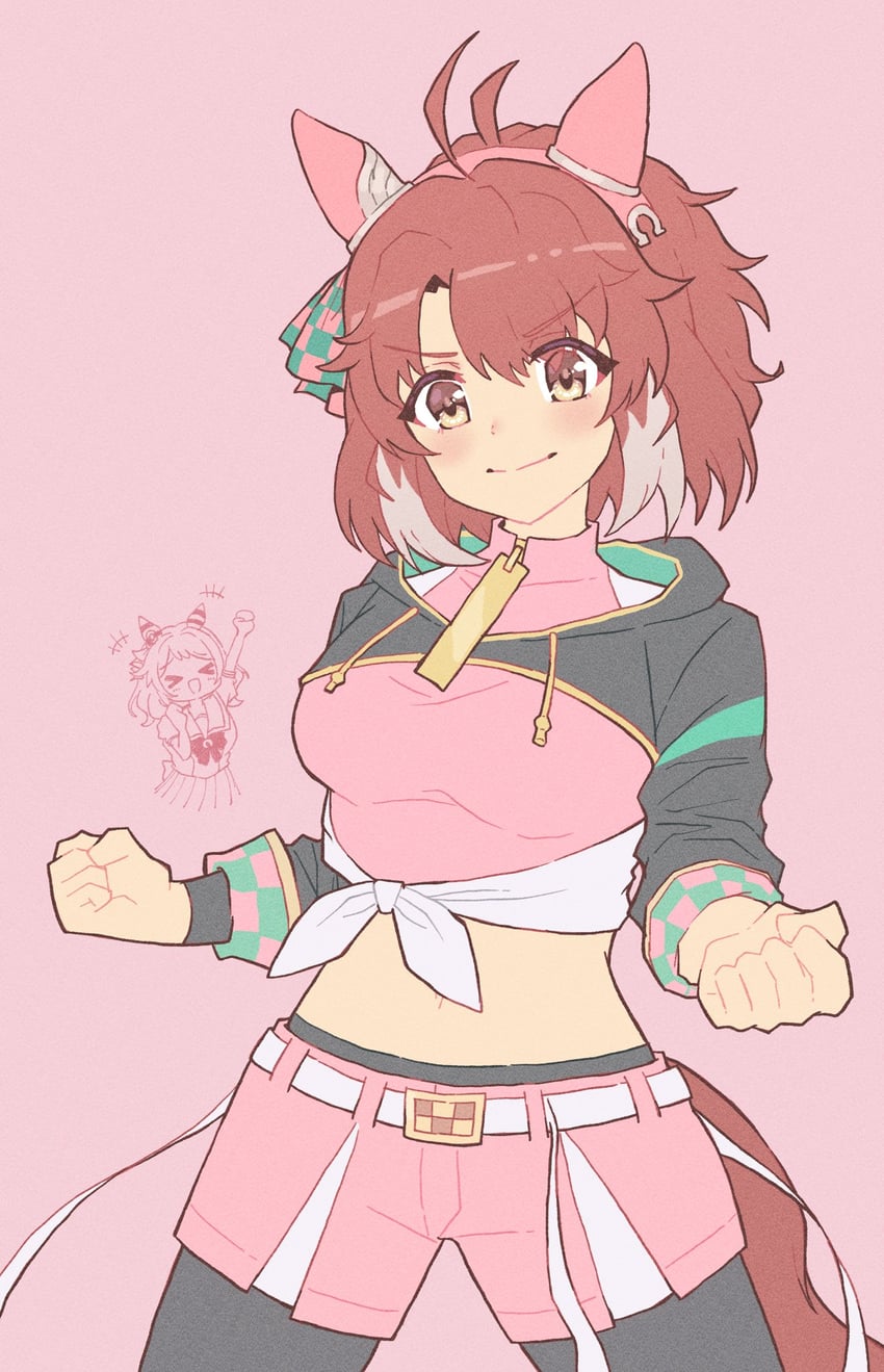 dantsu flame and hishi miracle (umamusume) drawn by nenbutsu_0416