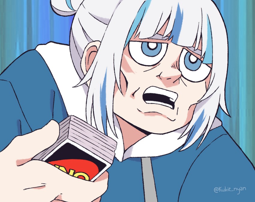 gawr gura and muto sugoroku (hololive and 3 more) drawn by kukie-nyan
