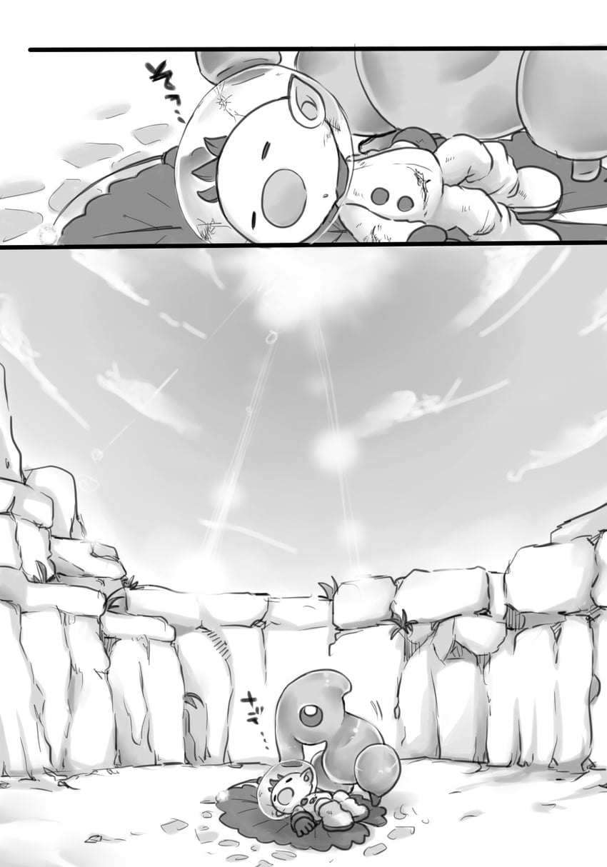 olimar and plasm wraith (pikmin and 1 more) drawn by maisuke