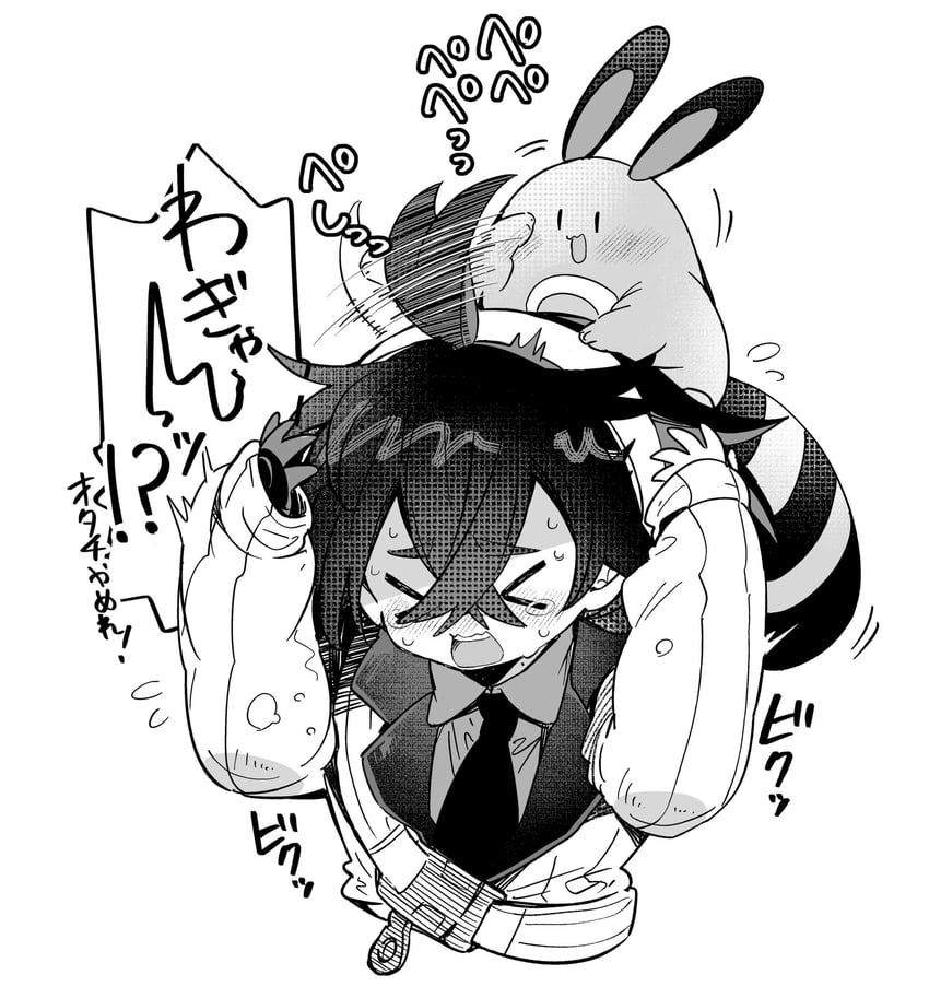 kieran and sentret (pokemon and 1 more) drawn by str_nj424