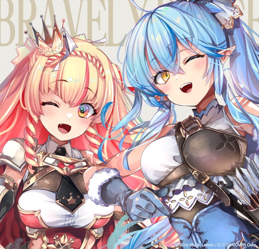 yukihana lamy and aglio olio e peperoncino (hololive and 1 more) drawn by kamizuki_shiki