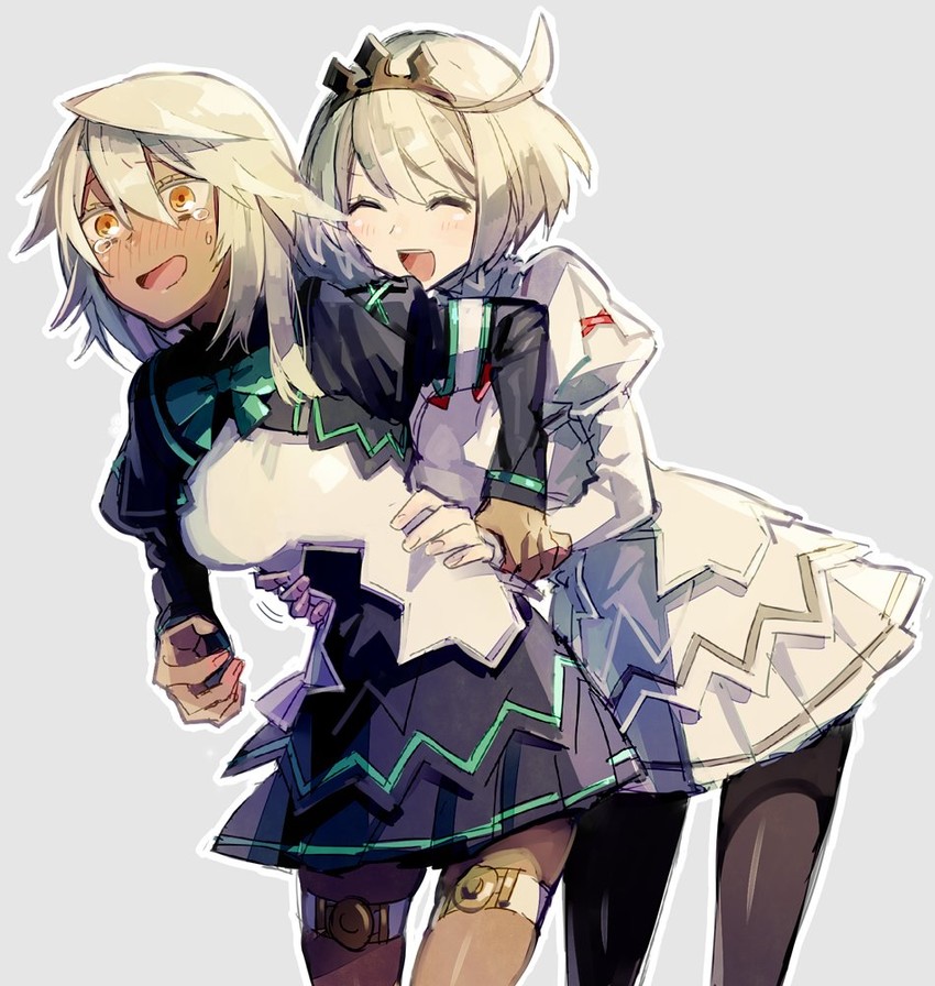 ramlethal valentine and elphelt valentine (guilty gear and 1 more) drawn by suzunashi