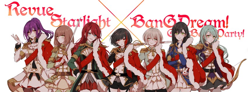 hikawa sayo, mitake ran, aoba moca, udagawa tomoe, hanazono tae, and 2 more (bang dream! and 1 more) drawn by mamaloni
