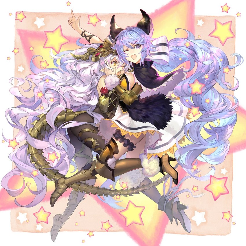 medusa and satyr (granblue fantasy and 1 more) drawn by osamu_(jagabata)