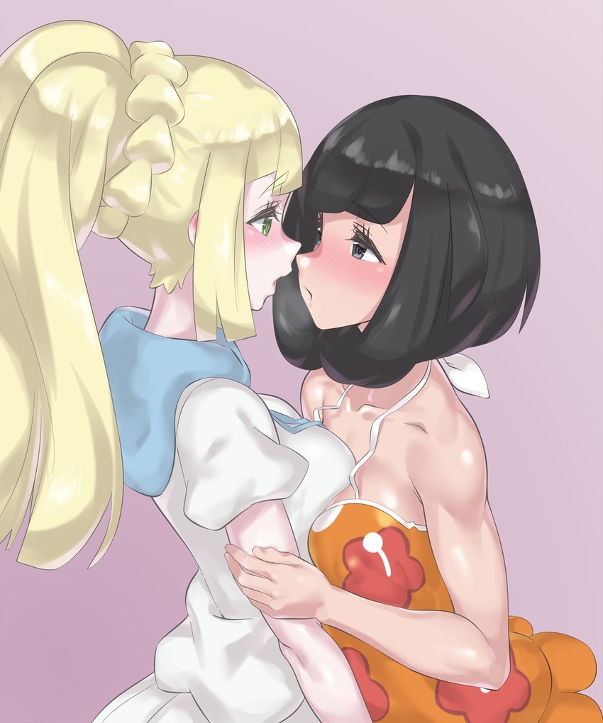 lillie and selene (pokemon and 1 more) drawn by mizuumi_(bb)