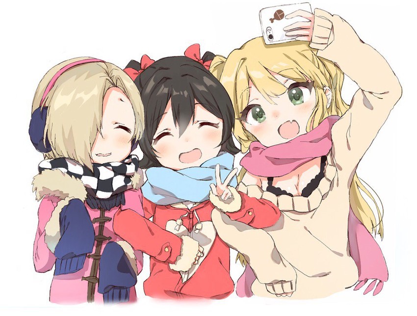 shirasaka koume, jougasaki rika, and akagi miria (idolmaster and 1 more) drawn by caracorn