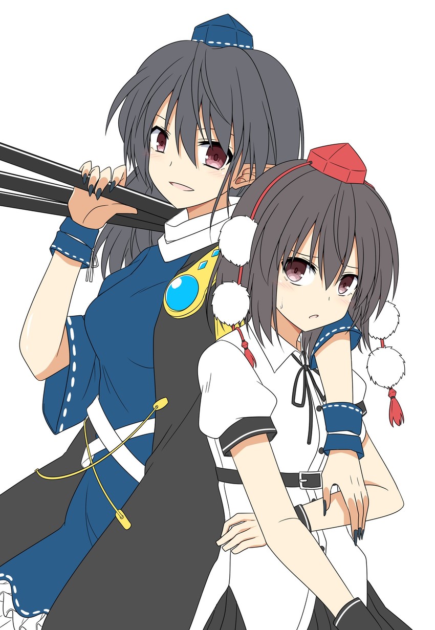 shameimaru aya and iizunamaru megumu (touhou) drawn by rise_(rise19851203)