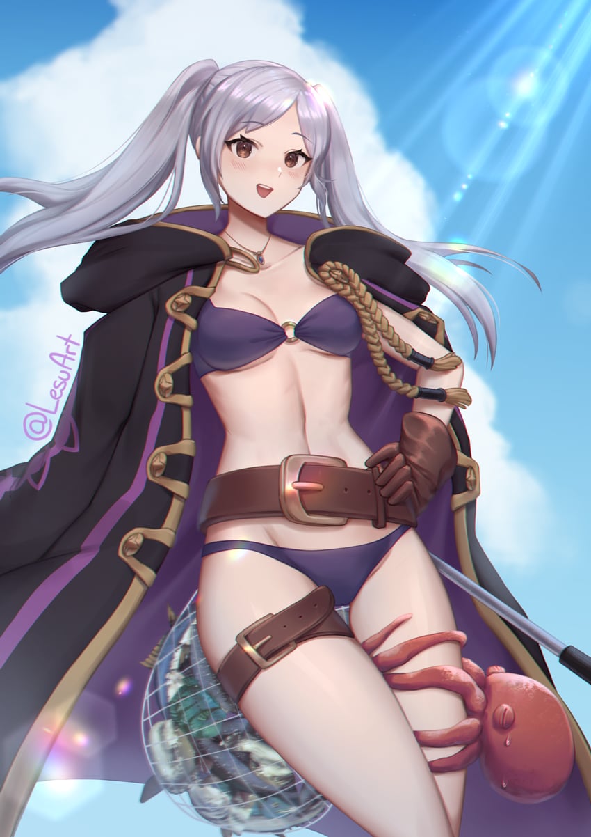 female robin (fire emblem and 2 more) drawn by lesu