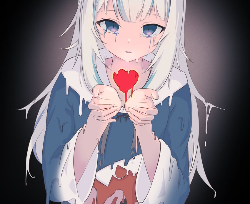 gawr gura (hololive and 1 more) drawn by enderslimek