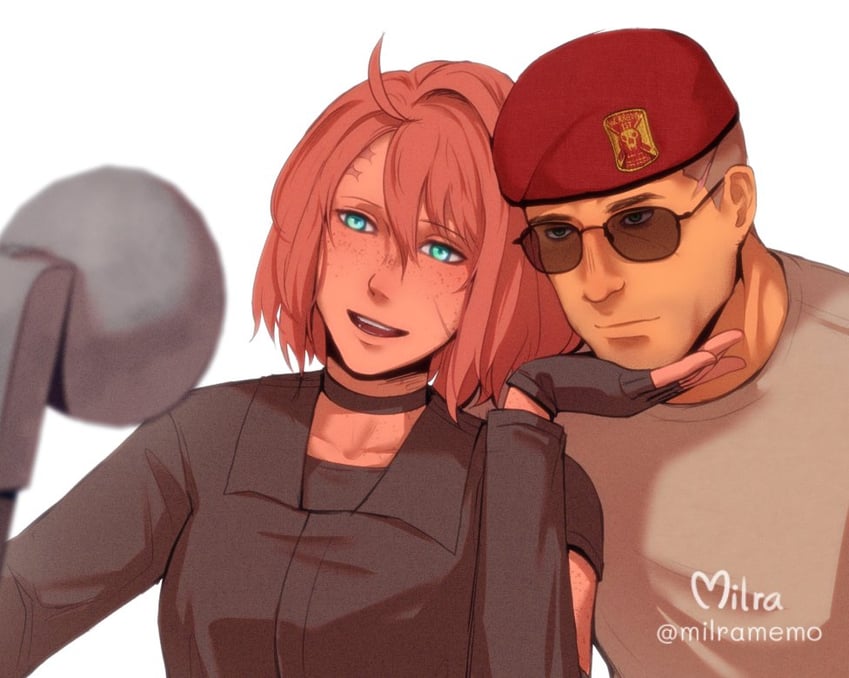 courier, noelle rutherford, and craig boone (fallout and 1 more) drawn by milramemo