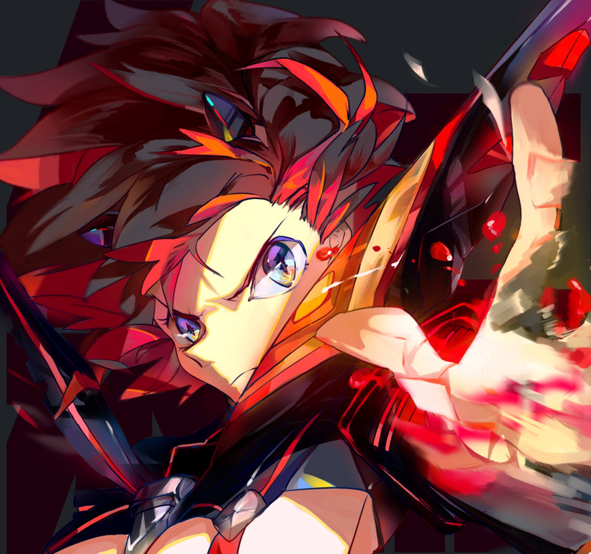 matoi ryuuko and senketsu (kill la kill) drawn by galanyu