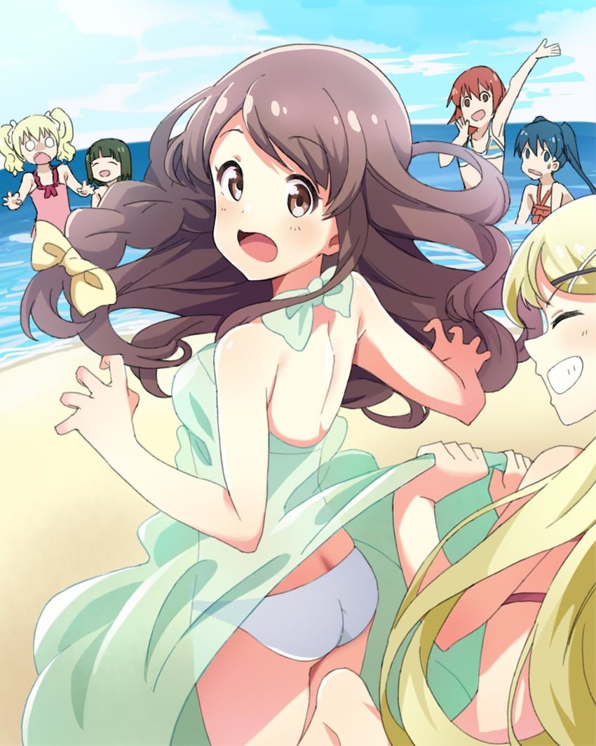 kujou karen, alice cartelet, komichi aya, oomiya shinobu, inokuma youko, and 1 more (kin-iro mosaic) drawn by hiroki_(yyqw7151)