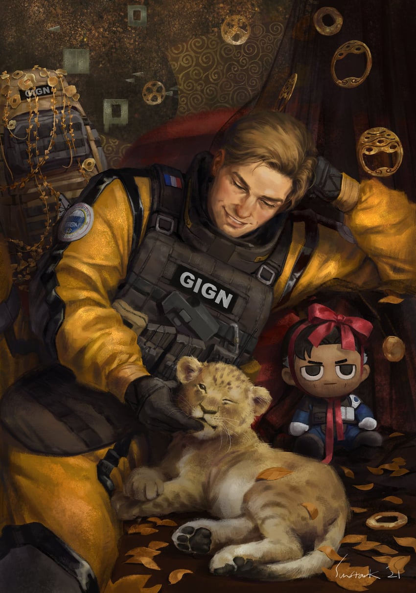 doc and lion (rainbow six siege) drawn by sun_stark