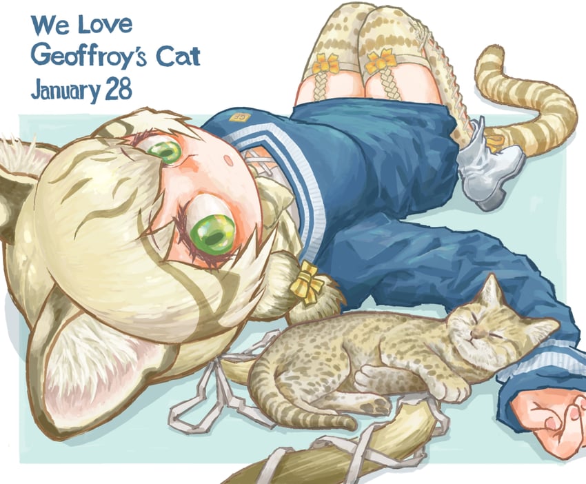 geoffroy's cat (kemono friends and 1 more) drawn by bara_bara_(pop_pop)