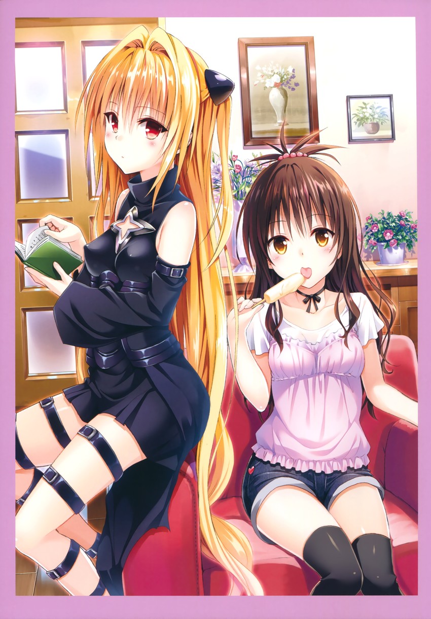 konjiki no yami and yuuki mikan (to love-ru) drawn by yabuki_kentarou