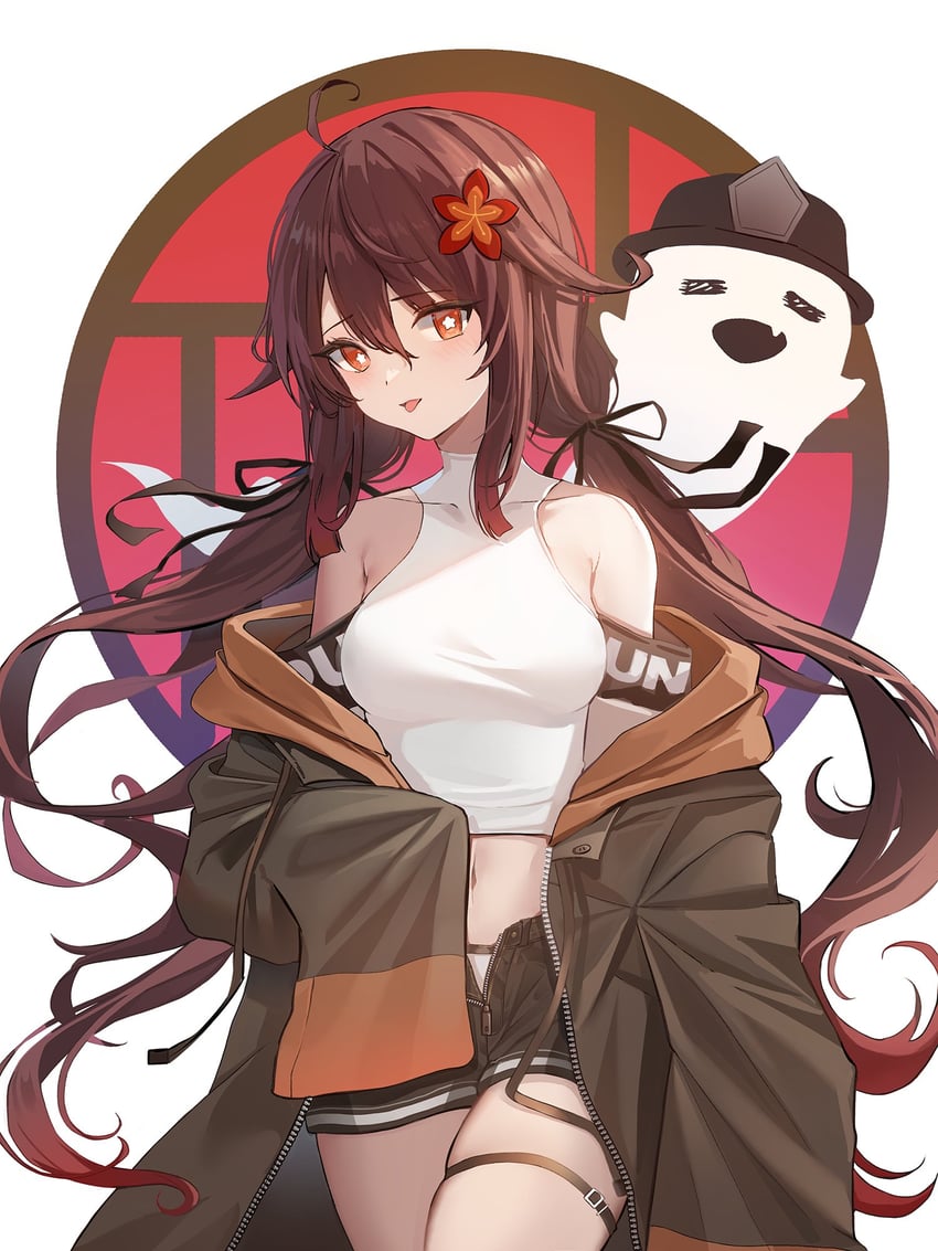 hu tao and boo tao (genshin impact) drawn by runa_(user_guwn7382)