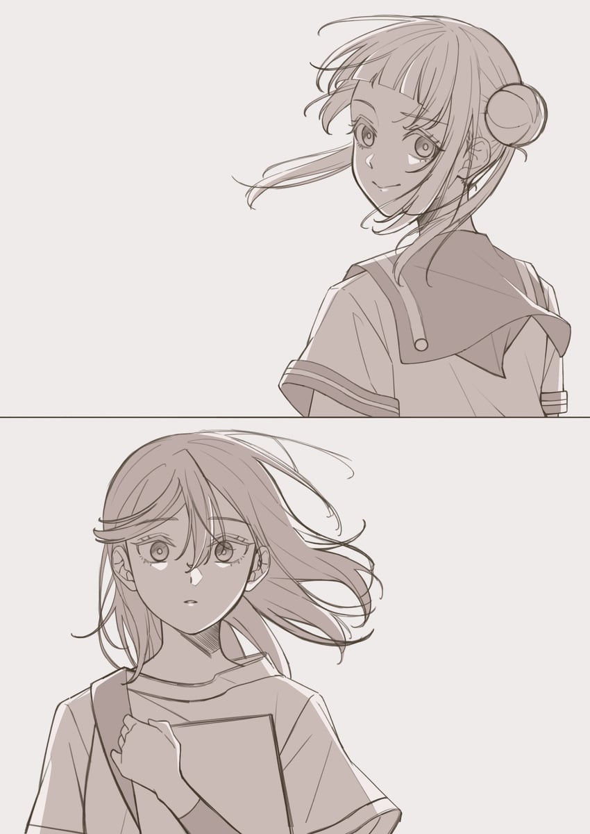 shibuya kanon and arashi chisato (love live! and 1 more) drawn by wabe417