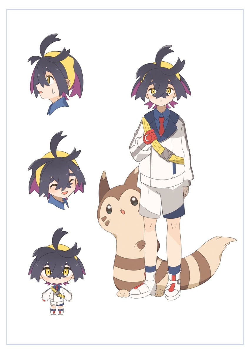 kieran and furret (pokemon and 1 more) drawn by kuu02h