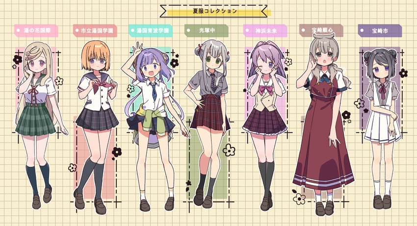 kuroe, aika himena, miura asahi, kurusu alexandra, kagura san, and 2 more (mahou shoujo madoka magica and 1 more) drawn by ruru_(rurumagi)