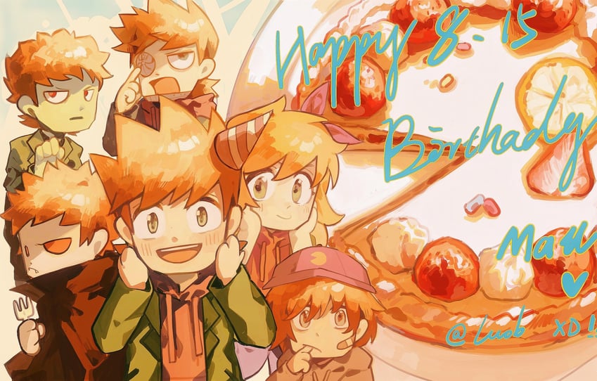 matt, matilda, and future matt (eddsworld) drawn by luobxd