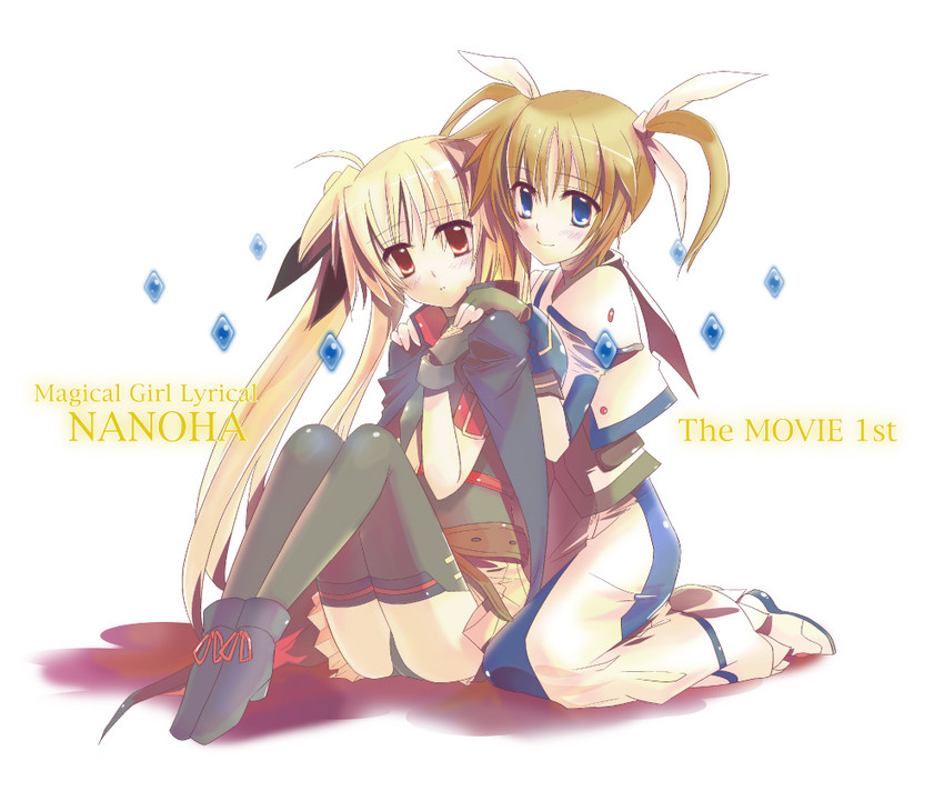 fate testarossa and takamachi nanoha (lyrical nanoha and 2 more) drawn by muraya_yoshihisa