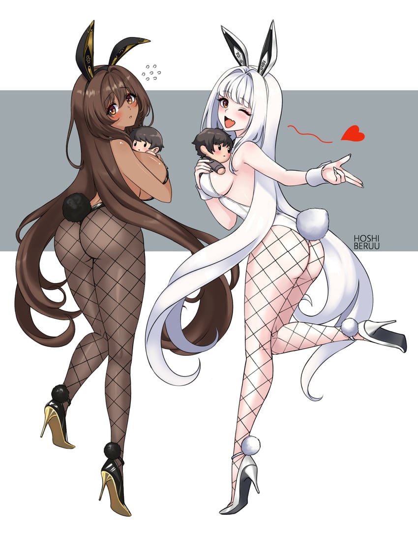 commander, noir, and blanc (goddess of victory: nikke) drawn by hoshiberuu