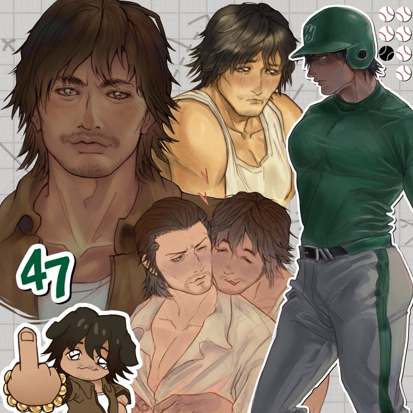 dojima daigo and shinada tatsuo (ryuu ga gotoku and 1 more) drawn by crepa_k